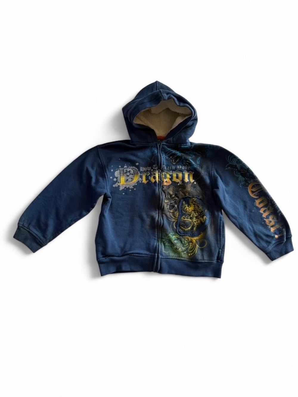 DreamWorks How To Train Your Dragon Hoodie Sherpa Lined Boys 6/7